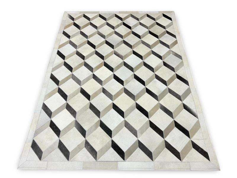 Cream and Grey nguni Mat