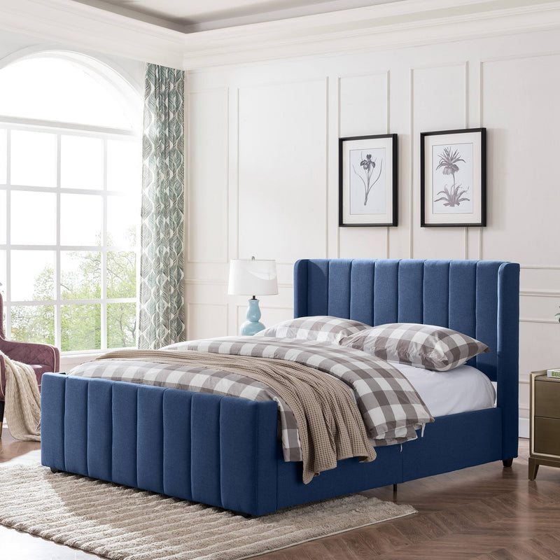 Bed built to the bedroom wall, made to measure by From Craft