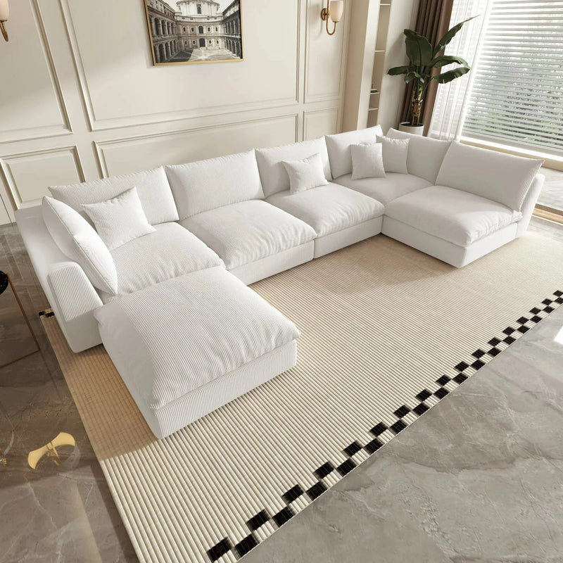 U-shape sofa sized to the room, made to measure by From Craft