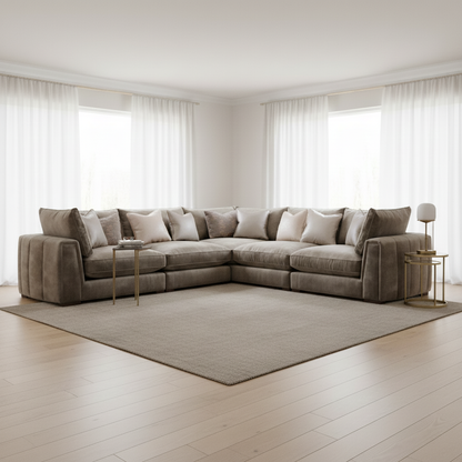 Charlotte L Shape Sofa + 3 Free Cushions