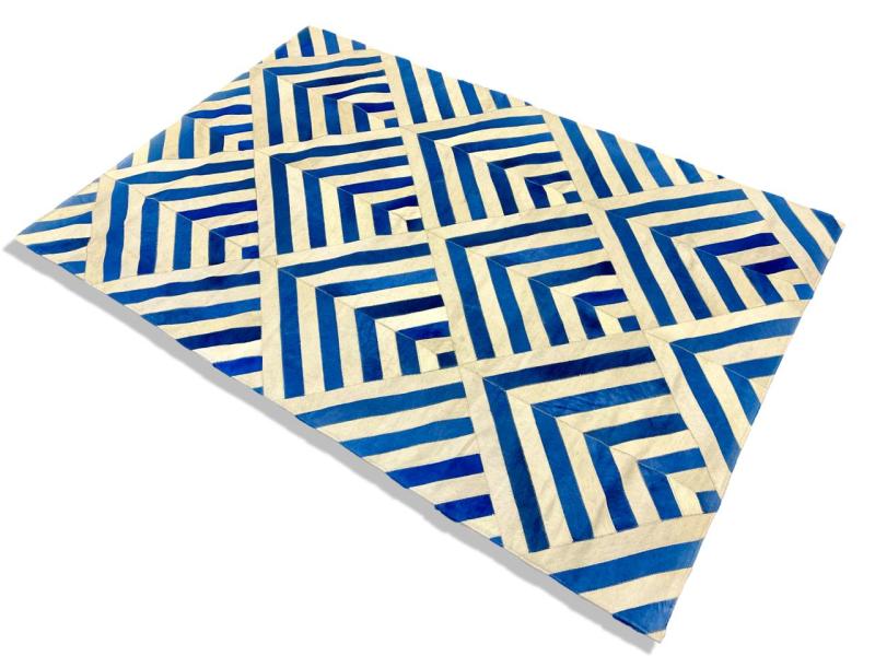 Nguni Blue and Cream Mat