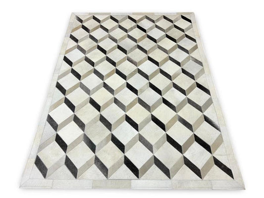 Cream and Grey nguni Mat
