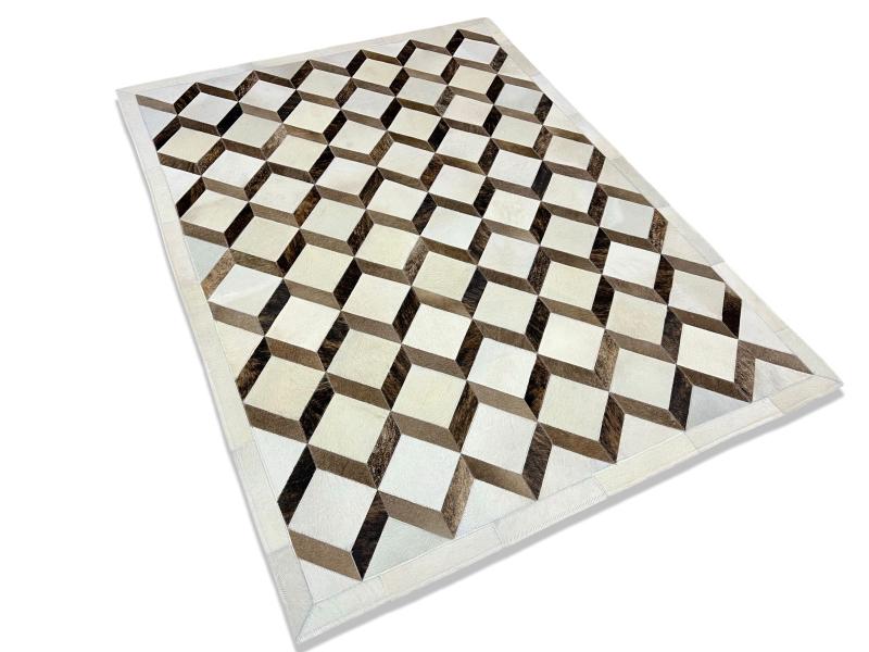 White and Brown nguni Mat