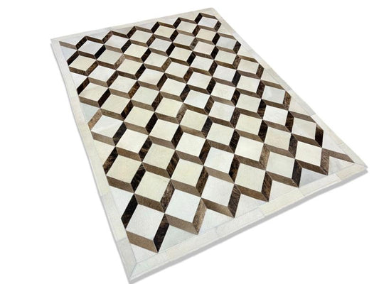 White and Brown nguni Mat