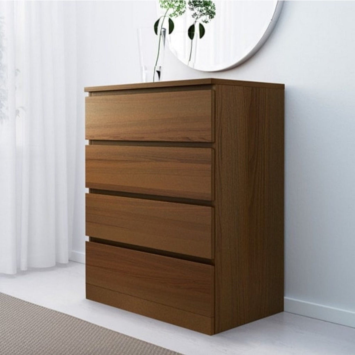 Urban Walnut 4-Drawer Chest
