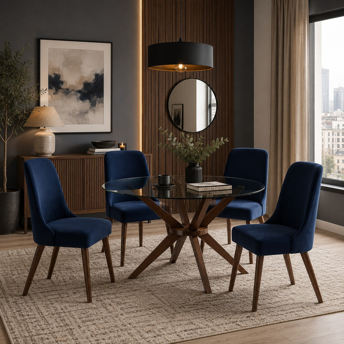 Dining table sized to the room, made to measure by From Craft