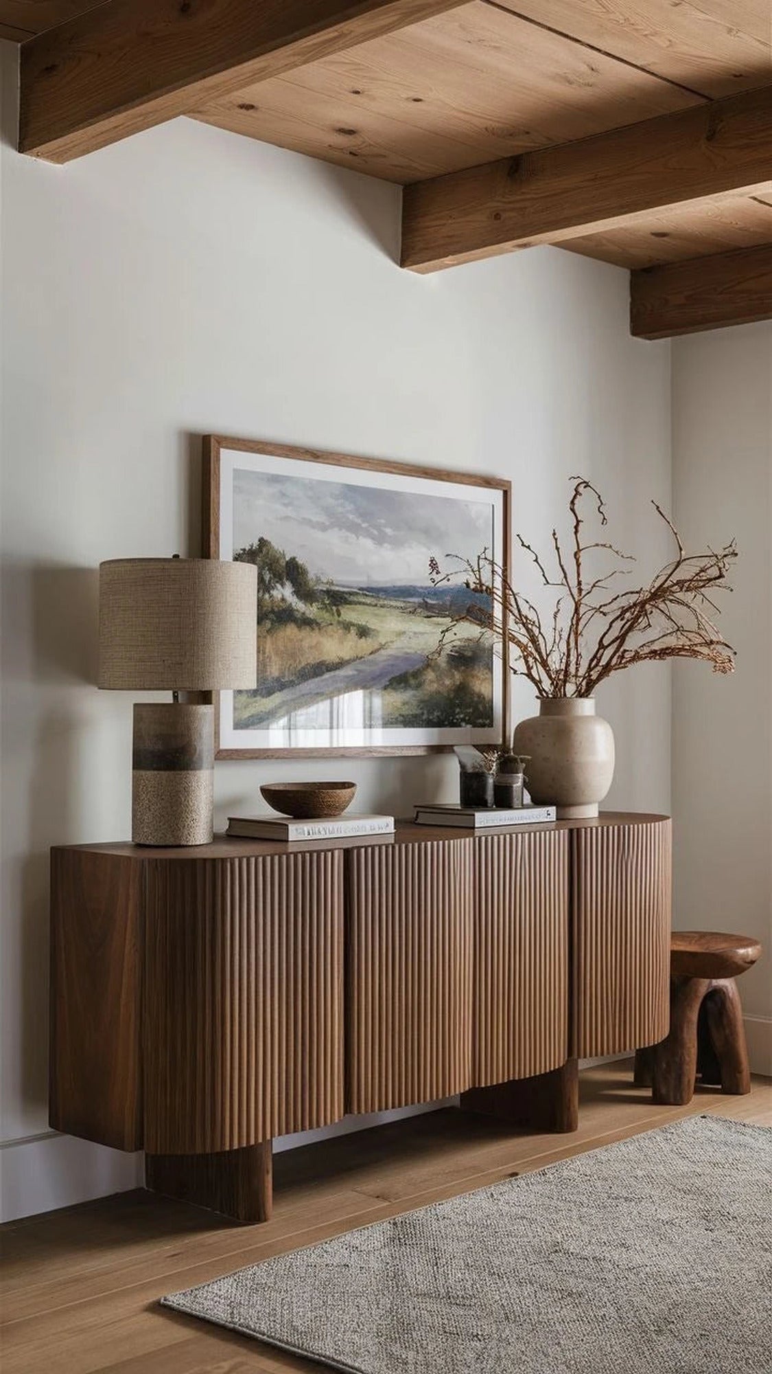 Valenza Fluted Walnut Sideboard
