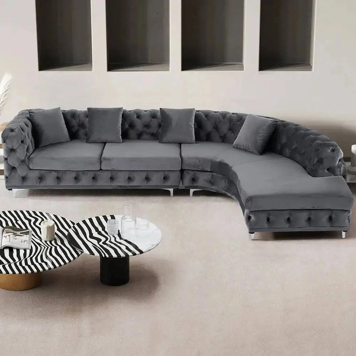 Ferdane L Shape Sofa + 3 Free Cushions