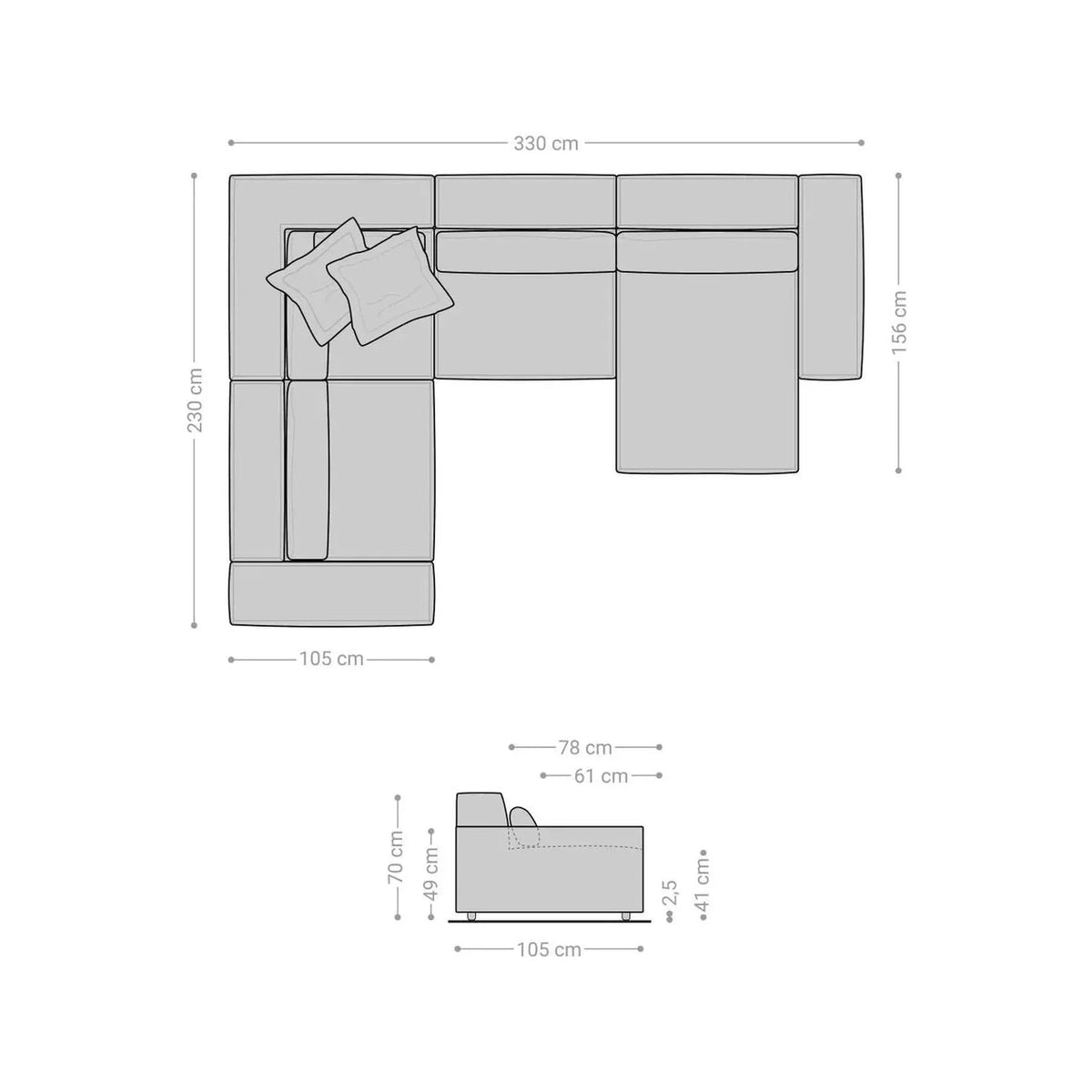 Naomi Sofa U Shape-DSGF186
