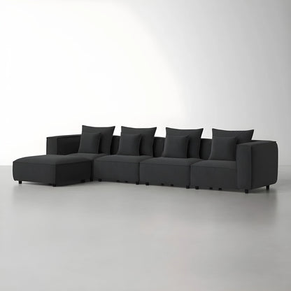 Pauline L Shape Sofa + 3 Free Cushions