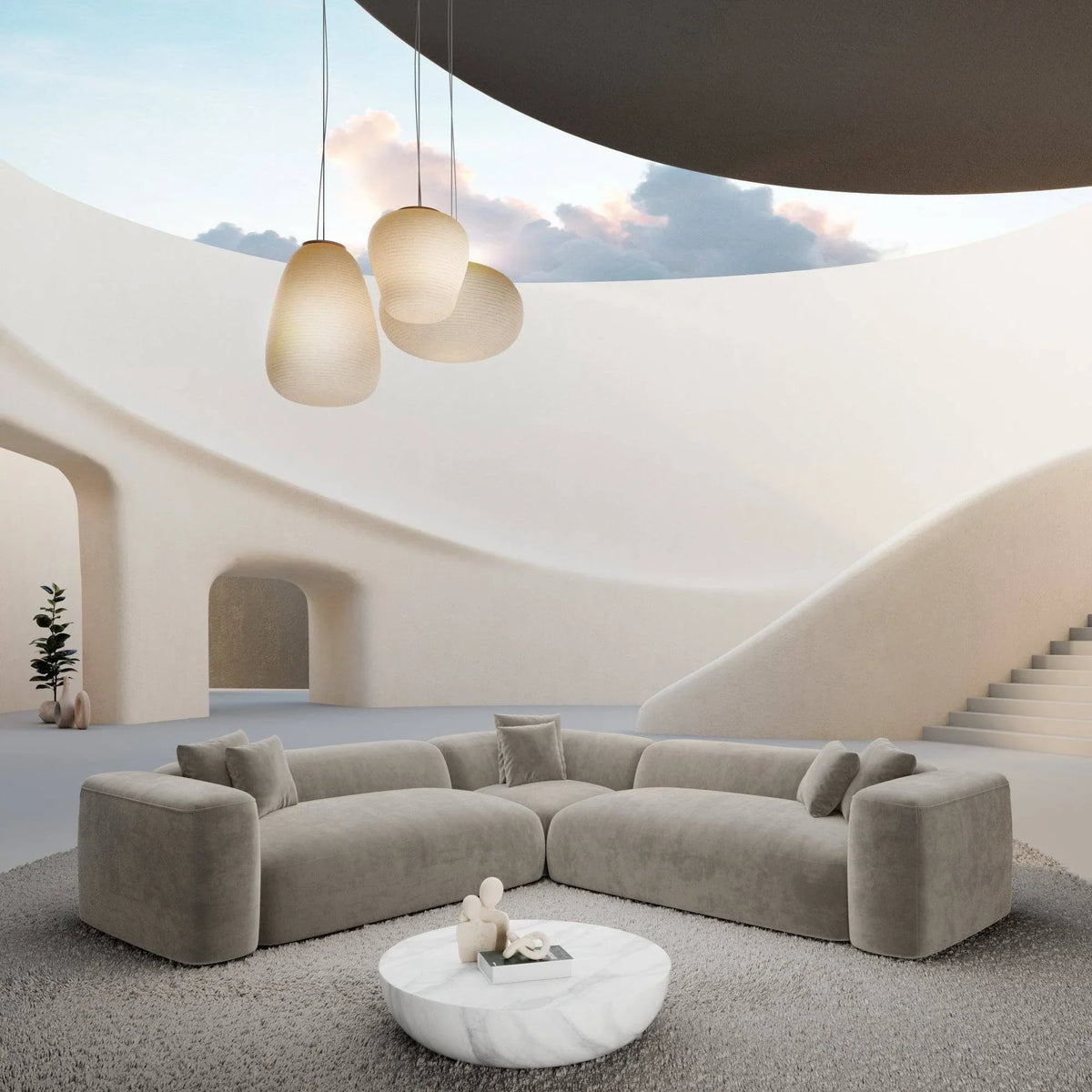 Terry L Shape Sofa
